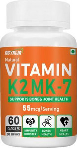 NutriJa Vitamin K2 MK7 55mcg Supplement Supports Bones, Joints & Heart Health