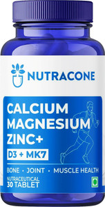 NUTRACONE Calcium Magnesium Zinc with Vitamin MK 7 & Vitamin D3 Tablets