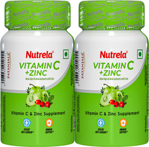NUTRELA Vitamin C and Zinc Chewable tablets for Men, Women and Kids