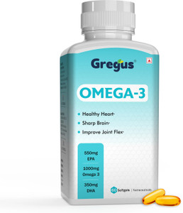 Gregus Omega 3 Biotin with Fish Oil 1000 mg with 550 mg EPA and 350mg DHA.