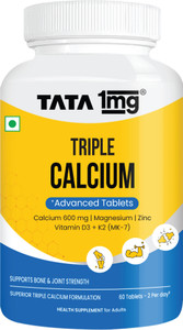 TATA 1mg Triple Calcium 600 mg with D3 & K2-7 – 60 Tablets