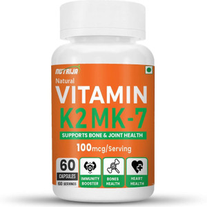 NutriJa Vitamin K2 MK7 100mcg Supplement Supports Bone & Heart Health