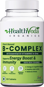 Health Veda Organics Plant Based B-Complex for Hair, Skin & Immunity