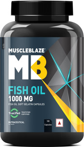 MUSCLEBLAZE Omega 3 Fish Oil 1000 mg (180mg EPA and 120mg DHA) - Image 6