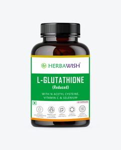 HERBAWISH L-Glutathione (Reduced) 1000mg with N-Acetyl Cysteine, Vitamin C  & Selenium Price in India - Buy HERBAWISH L-Glutathione (Reduced) 1000mg  with N-Acetyl Cysteine, Vitamin C & Selenium online at Flipkart.com