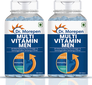 Dr. Morepen Multivitamins For Men With Omega 3 & Herbs | Energy & Immunity Booster Supplement