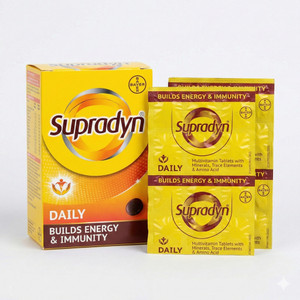 Supradyn Daily Multivitamin Tablets for Men & Women with Zinc, Vit C & B12 for Immunity