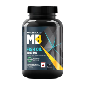MUSCLEBLAZE Omega 3 Fish Oil 1000 mg with 180 mg EPA and 120 mg DHA