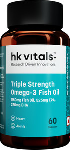 hk vitals Triple Strength Omega-3 Fish Oil | 1150mg Fish Oil, 525mg EPA & 375mg DHA