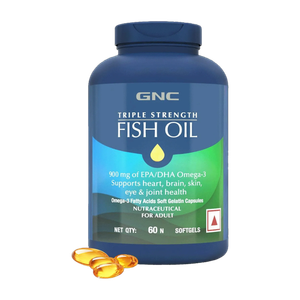 GNC Triple Strength Fish Oil - 1500 mg with 900 mg of EPA/DHA Omega 3s