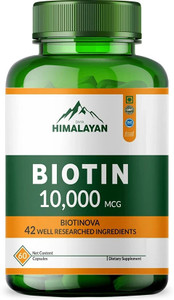 Divya Himalayan Premium Biotin With Vitamin C, Vitamin B & Zinc For Hair Growth & Glowing Skin