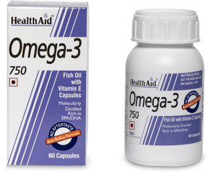 HealthAid Omega-3 750 for Heart, Brain, Eye & Joint Support