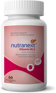 NutraNext Vitamin B12 (Methylcobalamin) 1500 mcg with B6 + VitaminD3 + Folic acid