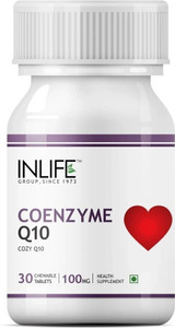 INLIFE Coenzyme Q10 (Ubiquinone), 100 mg - Chewable Tablets