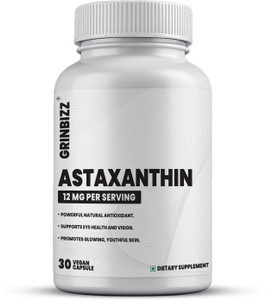 grinbizz Astaxanthin Capsules | Powerful Antioxidant for Skin, Eye & Heart Health