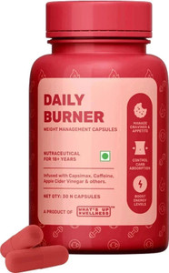 What's Up Wellness Daily Burner Weight Loss Capsules with ACV & L-Carnitine | Fat Burner |