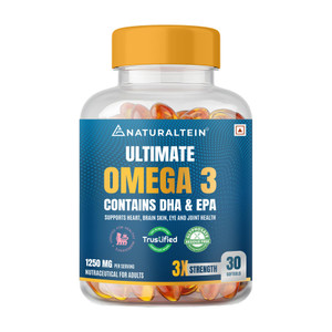 NATURALTEIN Triple Strength Omega-3 1250mg |450mg EPA & 300mg DHA – Heart, Brain & Joint|