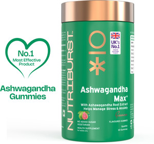 Nutriburst Ashwagandha Gummies for Men and Women Stress Anxiety & Immunity Booster