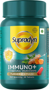 Supradyn Immuno+,Multivitamin,Immunity Booster with Vit C, Vit D, Zinc, 30 Tabs