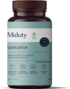 Miduty Liver Detox - Milk Thistle with NAC 900mg for Fatty Liver - Pigmentation -Detox