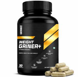 grinbizz Weight Gainer Capsules For Weight Gain|Mass Gain|Muscle Gainer | For Men & Women