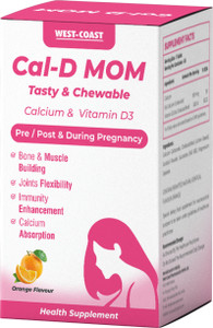 West Coast Cal-D-MOM Pharma DMF Grade Calcium 500mg + Vitamin D3 500 IU