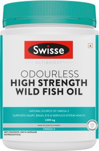 Swisse High Strength Fish Oil with 1500mg Omega 3 g for Heart, Brain, Joints & Eyes