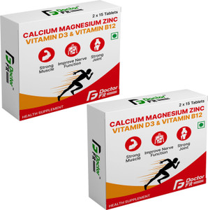 DOCTORFIT Calcium+Magnesium+Zinc+VitaminD3&B12 For Stronger Bones, Immunity, Muscle Health