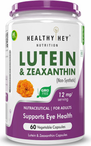 HealthyHey Nutrition Lutein 10 mg with Zeaxanthin - Support Eyes Health - 60 Veg. Capsules (Pack of 1)
