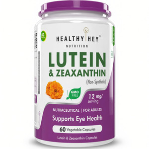 HealthyHey Nutrition Lutein 10 mg with Zeaxanthin - Support Eyes Health - 60 Veg. Capsules (Pack of 1)