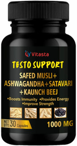 VITASTA Safed Musli, Ashwagandha, Satavari & Kaunch Beej Capsule - Image 4