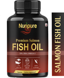 Nuripure Salmon Fish Oil Capsules for Men & Women with Omega 3