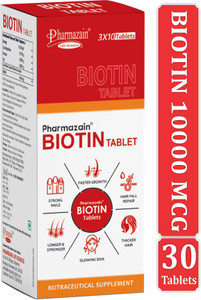PHARMAZAIN LIFE SCIENCES Biotin Tablet Maximum Strength For Strong Hair & Healthy Skin For Men And Women
