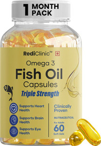 RediClinic Fish Oil Capsules |Triple Strength 2500mg | EPA- 892mg, DHA-594mg