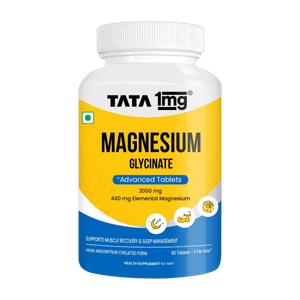 TATA 1mg Magnesium Glycinate Tablets | For Muscle Recovery, Sleep & Nerve Health