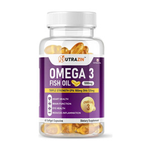 NUTRAZIN Omega 3 Fish Oil 1000mg 60 Softgels - Image 1