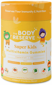 THE BODY RESERVE Super Kids Multivitamin Gummies Strong Immunity & Bones Growth| Vitamins ABCDE