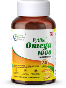 FYTIKA HEALTHCARE PRODUCTS Omega 1000 - EPA 360 MG + DHA 240 MG, Omega Fatty Acids | 30 Capsules