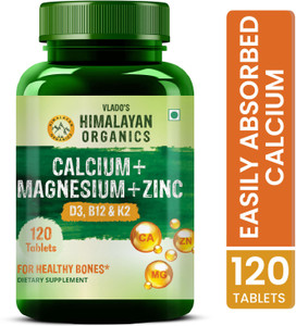 Vlado's Himalayan Organics Calcium+Magnesium+Zinc D3 & B12 120 Tablet