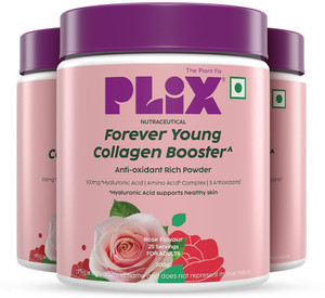 The Plant Fix Plix Collagen Booster Powder | Hydration, Skin Health & Antioxidant Support, Rose