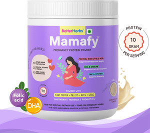 better herbs Mamafy Mother's Nutritional Pregnancy Protein Powder | Vanilla Elaichi Flavour