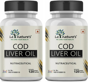 La Natures Cod Liver Oil Softgel Capsules for Immunity, Heart and Brain