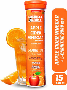 guerilla gainz ACV + L carnitine Convert fat into Energy 15 Effervescent Orange Flavour