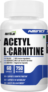 NutriJa Acetyl L-Carnitine 750mg - 60 Veg Capsules Price in India - Buy  NutriJa Acetyl L-Carnitine 750mg