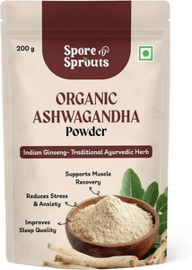 SPORENSPROUTS Natural Ashwagandha Powder, Boosts Immunity, Support sleep, Postworkout recovery