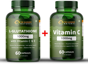 THE SUNSHINE NATURAL Glutathione Capsules with Vitamin C Tablets for Skin  Lightening & Whitening Price in India - Buy THE SUNSHINE NATURAL Glutathione  Capsules with Vitamin C Tablets for Skin Lightening &