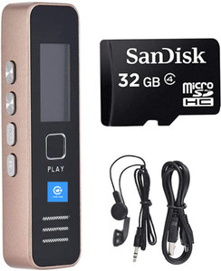 lookcam Digital Voice Recorder with 32 GB Memory, Voice Activated, Built in Speaker 32 GB Voice Recorder