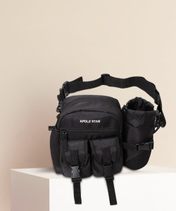 Apolestar Polyester Waist Bag for Men Women, Multi-Utility Sling Waist Bag Bottle Holder Chest Bag