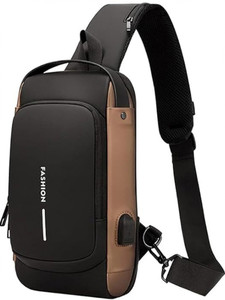 Otiporter Cross Body Anti-Theft Backpack with USB Charging Port and Waterproof Design Bag Stylish Sling Bag