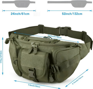 Darwn Tactical Fanny Pack Waist Bag Military Hip Belt OutdoorBumbag A7 WAIST WAIST BAG